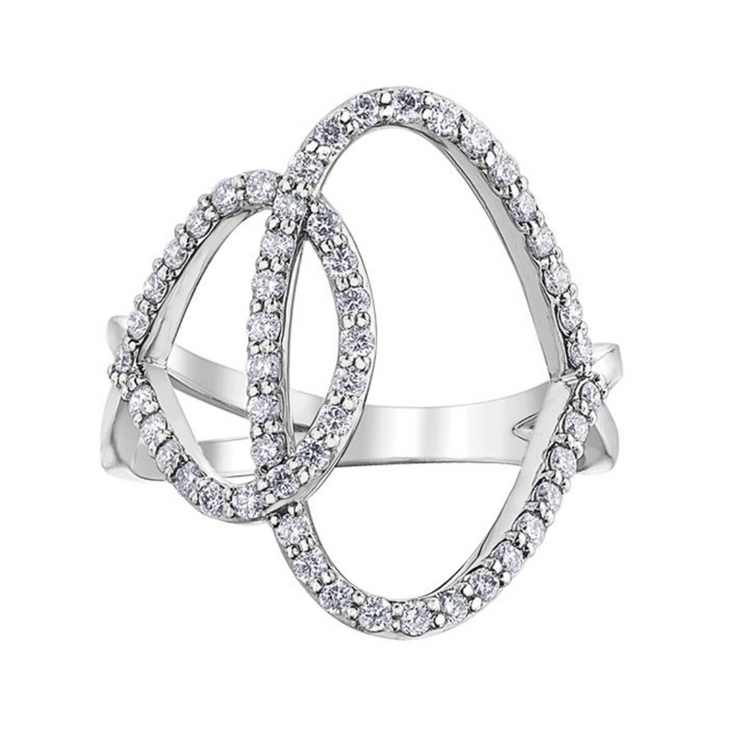 10K White Gold .50CTW Diamond Ring