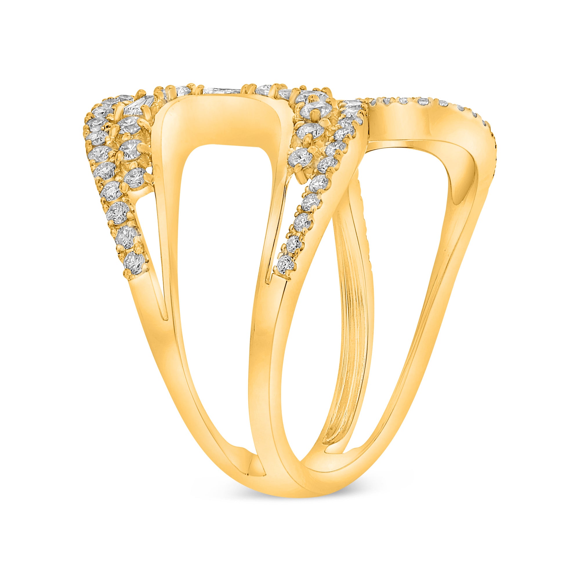 14K Yellow Gold .63ctw Fancy Diamond Ring