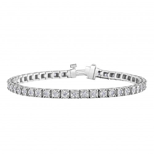 10K White Gold .50ctw Diamond Tennis Bracelet