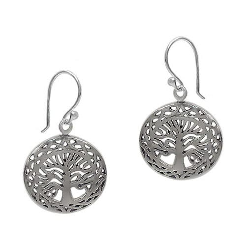 Sterling Silver Tree of Life Earrings