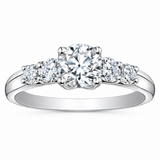18KPD 1.10CTW Round Brilliant Canadian Diamond 5 Stone Ring