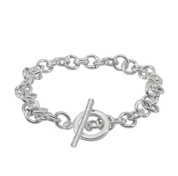 Sterling Silver Braclet with Toggle Closure