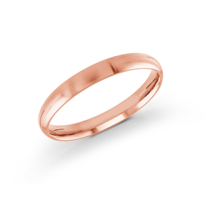 10K Rose Gold 3mm Wedding Band