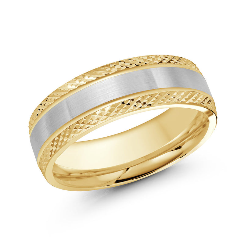 10K Yellow & White Gold Wedding Band