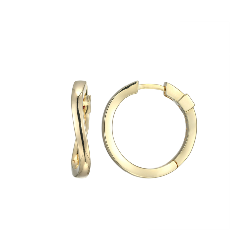 Elle "Luna" Gold Plated 20mm Curved Hoop Earrings