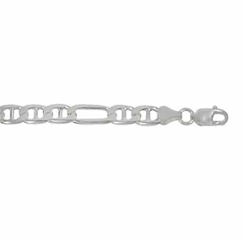Sterling Silver 7.5" Figarucci Chain Bracelet