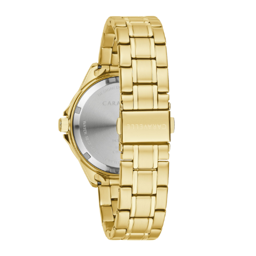 Caravelle Aqualuxx Crystal Watch with Black Dial