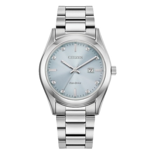 Citizen Sport Luxury Watch with Blue Dial and Diamond Accents