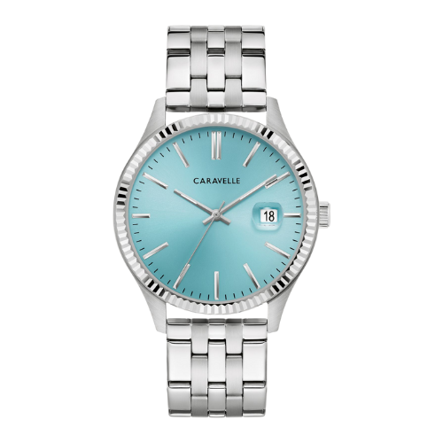 Caravelle Dress Watch with Light Blue Dial