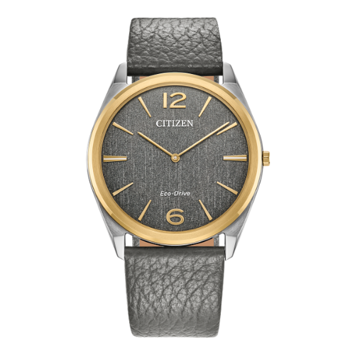Citizen Suratto Two-Tone Watch with Grey Leather Strap and Dial