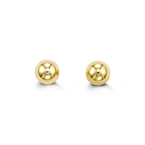 14K Yellow Gold 5mm Ball Studs