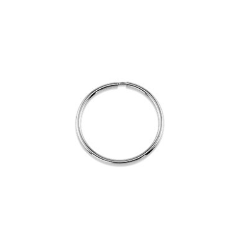 10K White Gold 15mm Sleepers