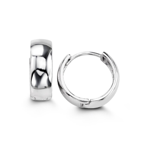 Sterling Silver High Polish Huggies