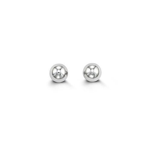 14K White Gold 4mm Ball Studs