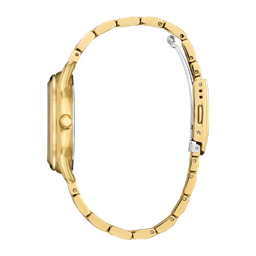 Citizen Eco-Drive Gold Tone Watch with Black Dial