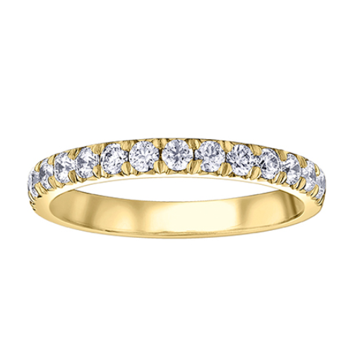 14K Yellow Gold .50ctw Pave Diamond Band