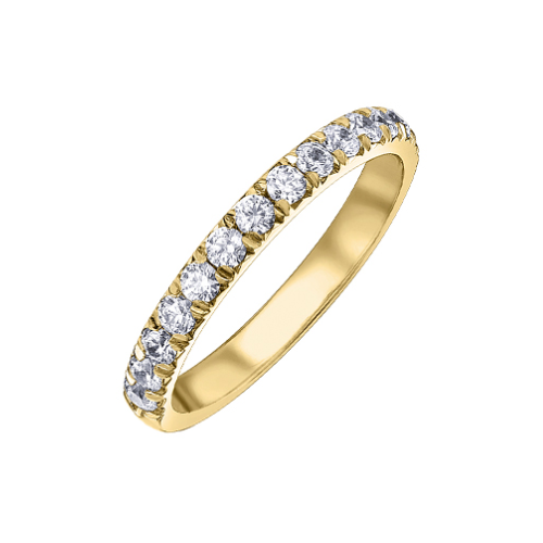 14K Yellow Gold .50ctw Pave Diamond Band