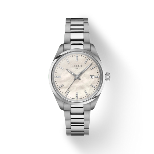 Tissot PR100 Quartz Mother of Pearl Dial with Diamond Indexes