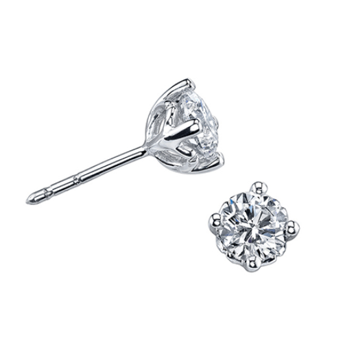 14K White Gold .25ctw Round Brilliant Canadian Diamond Studs