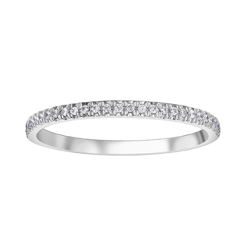 10K White Gold .15ctw Diamond Band