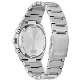 Citizen Zenshin Chrono Watch with Textured White-Silver Dial