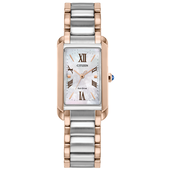 Citizen L Bianca Watch with Rectangle Mother of Pearl Dial