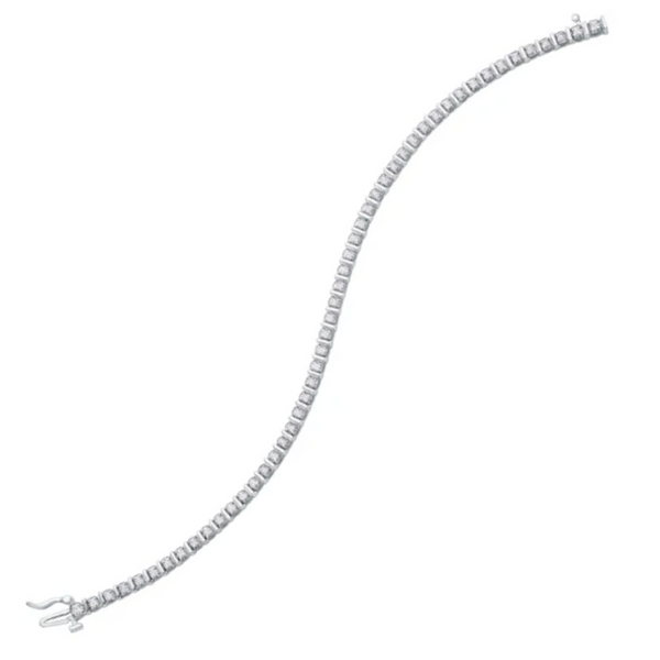 10K White Gold 1.00ctw Diamond Tennis Bracelet