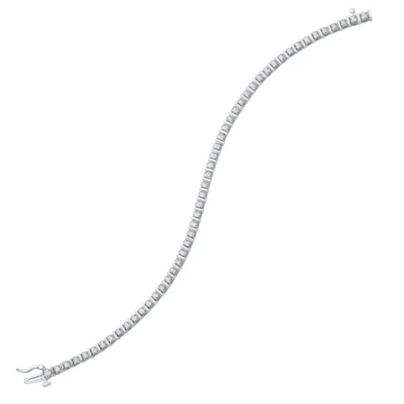 10K White Gold 1.00ctw Diamond Tennis Bracelet