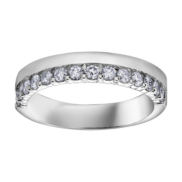 14K White Gold .50ctw Diamond Band