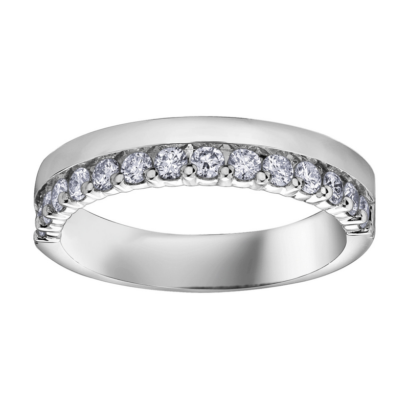 14K White Gold .50ctw Diamond Band