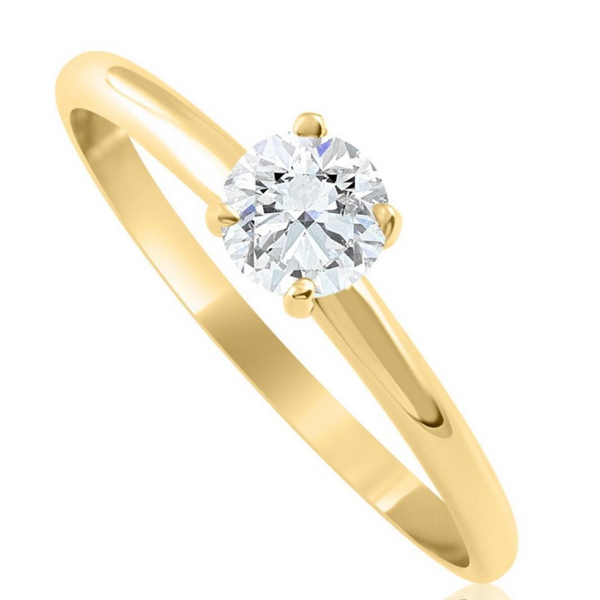 14K Yellow Gold .25ct Diamond Solitaire Ring