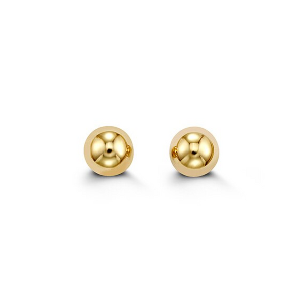 14K Yellow Gold 4mm Ball Studs