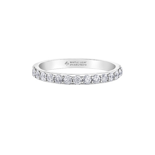 14K Palladium White Gold .329ctw Canadian Diamond Band