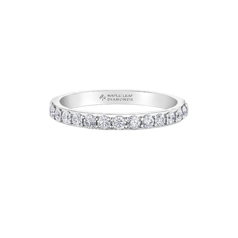 14K Palladium White Gold .329ctw Canadian Diamond Band