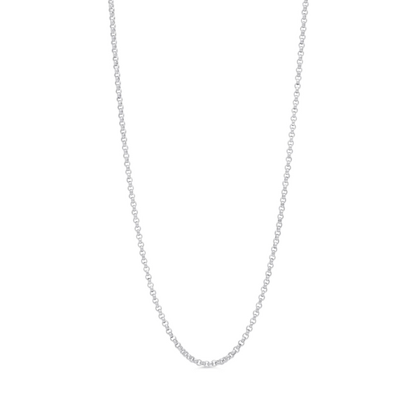 10K White Gold 18/20" Rolo Chain