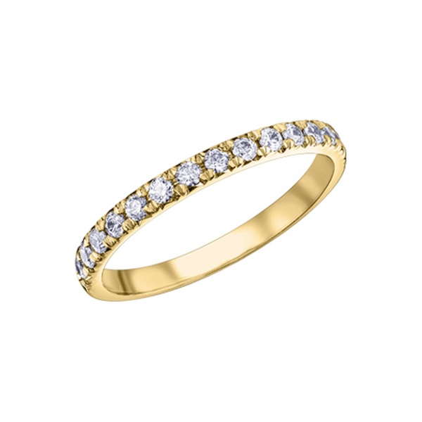 14K Yellow Gold .25ctw Pave Diamond Band