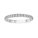 14K White Gold .33ctw Pave Diamond Band