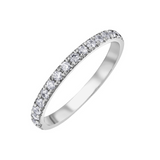 14K White Gold .33ctw Pave Diamond Band