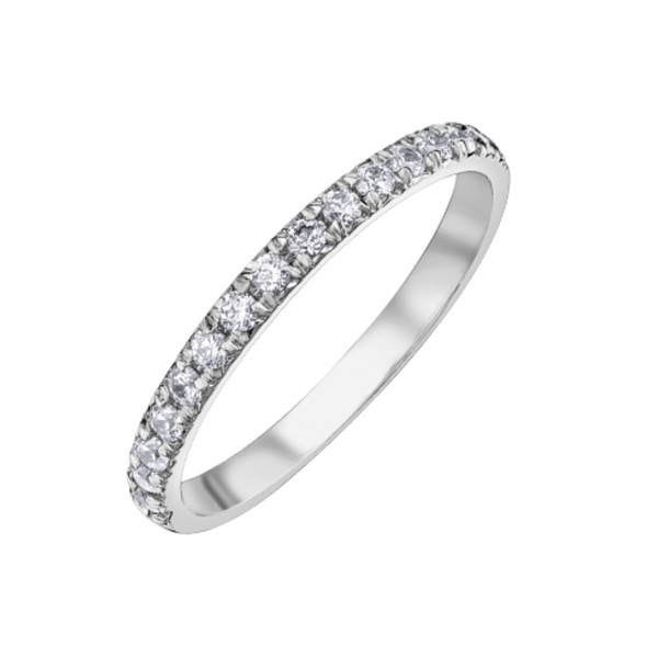 14K White Gold .33ctw Pave Diamond Band