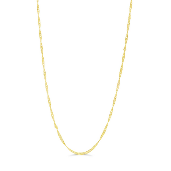 10K Yellow Gold 18/20" Singapore Chain