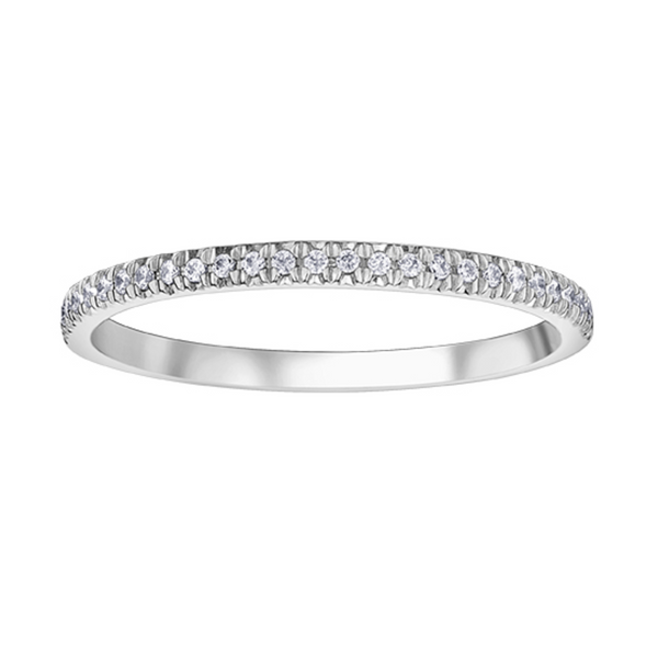 10K White Gold .15ctw Diamond Band