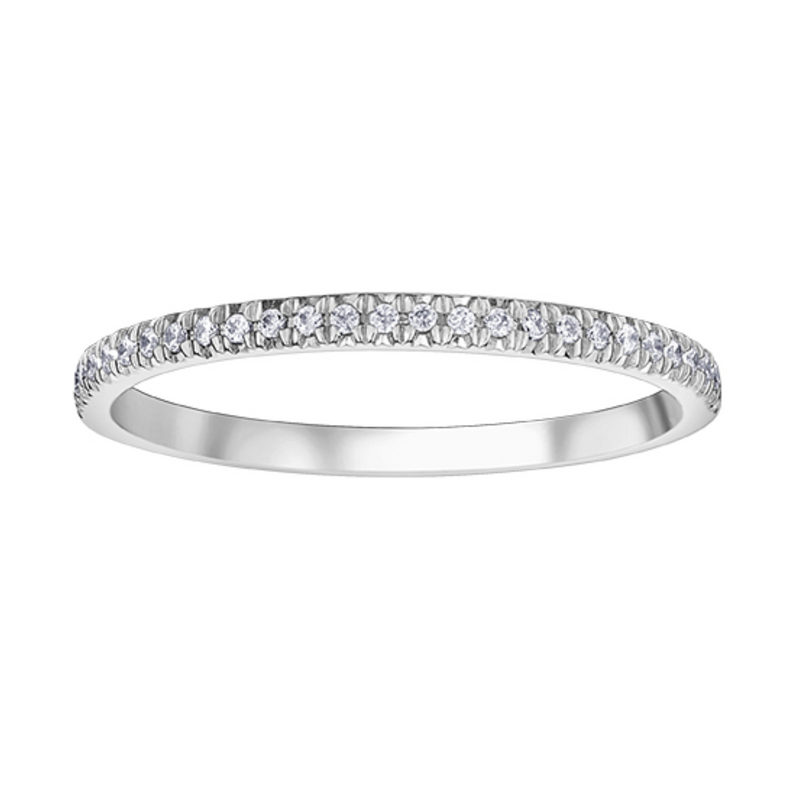10K White Gold .15ctw Diamond Band