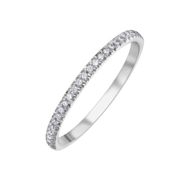 10K White Gold .15ctw Diamond Band