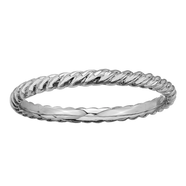 10K White Gold Chi Chi Rope Stackable Band