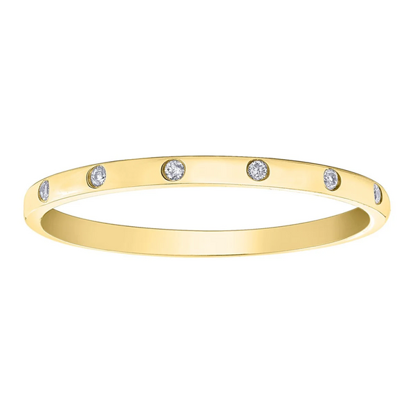 10K Yellow Gold .035ctw Chi Chi Bezel set Diamond Ring