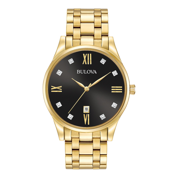 Bulova Diamond Dial Black Dial Watch