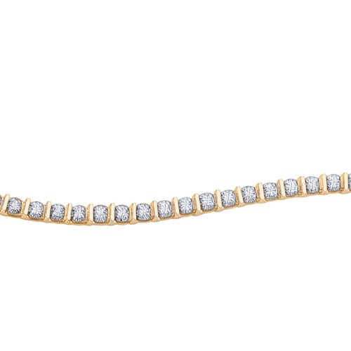 10K Yellow Gold 1.00ctw Diamond Tennis Bracelet