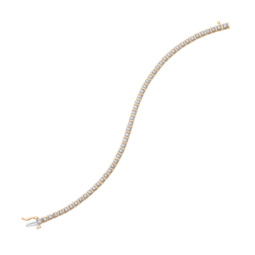 10K Yellow Gold 1.00ctw Diamond Tennis Bracelet