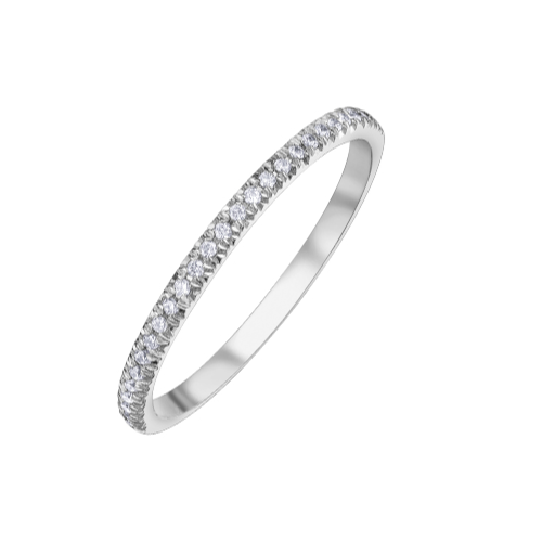 10K White Gold .15ctw Diamond Band