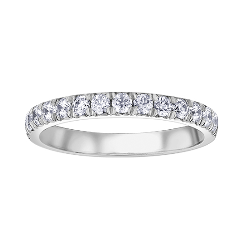 14K White Gold .75ctw Pave Diamond Band